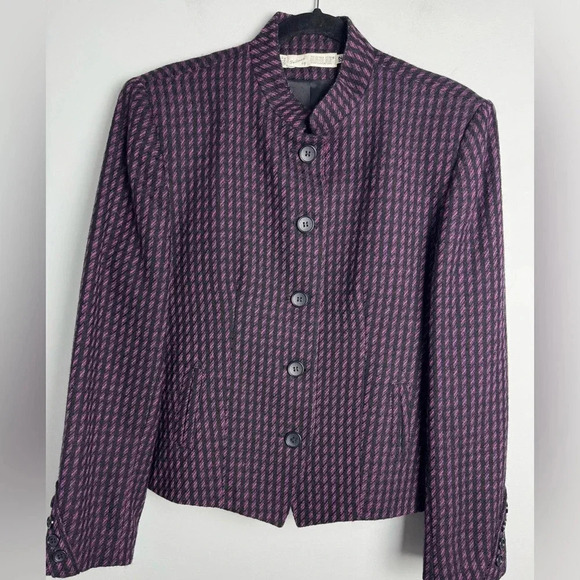 Tailored by HARLAN pure wool vintage button down jacket size 12 - Picture 1 of 7